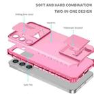For Samsung Galaxy S24 FE 5G Stereoscopic Holder Sliding Camshield Phone Case(Pink) - 3