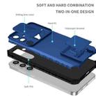 For Samsung Galaxy S24 FE 5G Stereoscopic Holder Sliding Camshield Phone Case(Blue) - 3