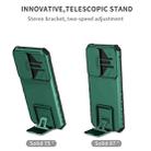 For Samsung Galaxy S24 FE 5G Stereoscopic Holder Sliding Camshield Phone Case(Green) - 2