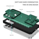 For Samsung Galaxy S24 FE 5G Stereoscopic Holder Sliding Camshield Phone Case(Green) - 3