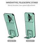 For Samsung Galaxy S24 FE 5G Stereoscopic Holder Sliding Camshield Phone Case(Light Green) - 2
