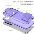 For Samsung Galaxy S24 FE 5G Stereoscopic Holder Sliding Camshield Phone Case(Purple) - 3
