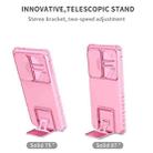 For Samsung Galaxy S25 Ultra 5G Stereoscopic Holder Sliding Camshield Phone Case(Pink) - 2