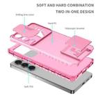 For Samsung Galaxy S25 Ultra 5G Stereoscopic Holder Sliding Camshield Phone Case(Pink) - 3