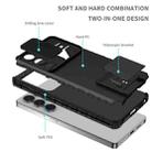 For Samsung Galaxy S25 Ultra 5G Stereoscopic Holder Sliding Camshield Phone Case(Black) - 3
