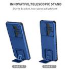 For Samsung Galaxy S25 Ultra 5G Stereoscopic Holder Sliding Camshield Phone Case(Blue) - 2