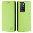 For Redmi 10 4G 2021 / 2022 Global RC01 Dual-Folded Magnetic Suction RFID Leather Phone Case(Grass Green) - 2