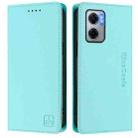 For Redmi 10 5G / 10 Prime+ 5G Global RC01 Dual-Folded Magnetic Suction RFID Leather Phone Case(Mint Green) - 2