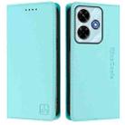 For Redmi 13 5G / 4G Global RC01 Dual-Folded Magnetic Suction RFID Leather Phone Case(Mint Green) - 2