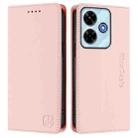 For Redmi 13 5G / 4G Global RC01 Dual-Folded Magnetic Suction RFID Leather Phone Case(Pink) - 2