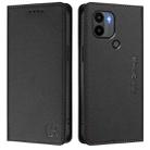 For Redmi A1+ 4G / Xiaomi Poco C50 4G RC01 Dual-Folded Magnetic Suction RFID Leather Phone Case(Black) - 2