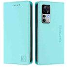 For Redmi K50 Ultra / Xiaomi 12T / 12T Pro RC01 Dual-Folded Magnetic Suction RFID Leather Phone Case(Mint Green) - 2