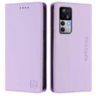 For Redmi K50 Ultra / Xiaomi 12T / 12T Pro RC01 Dual-Folded Magnetic Suction RFID Leather Phone Case(Light Purple) - 2