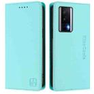 For Redmi K60 / K60 Pro RC01 Dual-Folded Magnetic Suction RFID Leather Phone Case(Mint Green) - 2