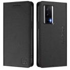 For Redmi K60 / K60 Pro RC01 Dual-Folded Magnetic Suction RFID Leather Phone Case(Black) - 2