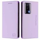 For Redmi K60 / K60 Pro RC01 Dual-Folded Magnetic Suction RFID Leather Phone Case(Light Purple) - 2