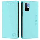 For Redmi Note 10 5G / Note 10T 5G RC01 Dual-Folded Magnetic Suction RFID Leather Phone Case(Mint Green) - 2