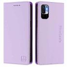 For Redmi Note 10 5G / Note 10T 5G RC01 Dual-Folded Magnetic Suction RFID Leather Phone Case(Light Purple) - 2