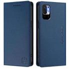 For Redmi Note 10 5G / Note 10T 5G RC01 Dual-Folded Magnetic Suction RFID Leather Phone Case(Dark Blue) - 2