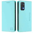 For Redmi Note 11 / 11S / 12S 4G Global RC01 Dual-Folded Magnetic Suction RFID Leather Phone Case(Mint Green) - 2