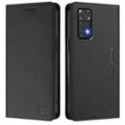 For Redmi Note 11 / 11S / 12S 4G Global RC01 Dual-Folded Magnetic Suction RFID Leather Phone Case(Black) - 2