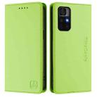 For Redmi Note 11S 5G / Xiaomi Poco M4 Pro 5G RC01 Dual-Folded Magnetic Suction RFID Leather Phone Case(Grass Green) - 2