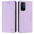 For Redmi Note 11S 5G / Xiaomi Poco M4 Pro 5G RC01 Dual-Folded Magnetic Suction RFID Leather Phone Case(Light Purple) - 2