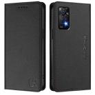 For Redmi Note 11 Pro 5G / 4G / Global RC01 Dual-Folded Magnetic Suction RFID Leather Phone Case(Black) - 2