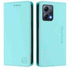 For Redmi Note 12 5G India / Xiaomi Poco X5 RC01 Dual-Folded Magnetic Suction RFID Leather Phone Case(Mint Green) - 2