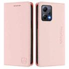 For Redmi Note 12 5G India / Xiaomi Poco X5 RC01 Dual-Folded Magnetic Suction RFID Leather Phone Case(Pink) - 2