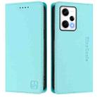 For Redmi Note 12 Pro Speed / Note 12 Pro 5G RC01 Dual-Folded Magnetic Suction RFID Leather Phone Case(Mint Green) - 2