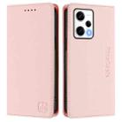 For Redmi Note 12 Explorer RC01 Dual-Folded Magnetic Suction RFID Leather Phone Case(Pink) - 2