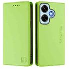 For Redmi Note 13 4G Global RC01 Dual-Folded Magnetic Suction RFID Leather Phone Case(Grass Green) - 2