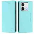 For Redmi Note 13 5G Global RC01 Dual-Folded Magnetic Suction RFID Leather Phone Case(Mint Green) - 2