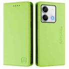 For Redmi Note 13 5G Global RC01 Dual-Folded Magnetic Suction RFID Leather Phone Case(Grass Green) - 2