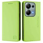 For Redmi Note 13 Pro 4G Global RC01 Dual-Folded Magnetic Suction RFID Leather Phone Case(Grass Green) - 2