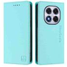 For Redmi Note 14 Pro 4G RC01 Dual-Folded Magnetic Suction RFID Leather Phone Case(Mint Green) - 2