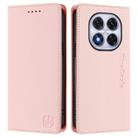 For Redmi Note 14 Pro 4G RC01 Dual-Folded Magnetic Suction RFID Leather Phone Case(Pink) - 2