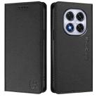For Redmi Note 14 Pro 4G RC01 Dual-Folded Magnetic Suction RFID Leather Phone Case(Black) - 2