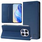 For Redmi Note 14 Pro 4G RC01 Dual-Folded Magnetic Suction RFID Leather Phone Case(Dark Blue) - 1