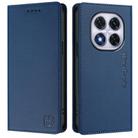 For Redmi Note 14 Pro 4G RC01 Dual-Folded Magnetic Suction RFID Leather Phone Case(Dark Blue) - 2
