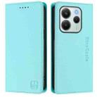 For Redmi Note 14 4G 164.84mm EU Version RC01 Dual-Folded Magnetic Suction RFID Leather Phone Case(Mint Green) - 2