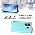 For Redmi Note 14 4G 164.84mm EU Version RC01 Dual-Folded Magnetic Suction RFID Leather Phone Case(Mint Green) - 3