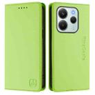 For Redmi Note 14 4G 164.84mm EU Version RC01 Dual-Folded Magnetic Suction RFID Leather Phone Case(Grass Green) - 2