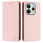 For Redmi Note 14 4G 164.84mm EU Version RC01 Dual-Folded Magnetic Suction RFID Leather Phone Case(Pink) - 2
