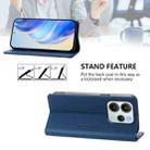 For Redmi Note 14 4G 164.84mm EU Version RC01 Dual-Folded Magnetic Suction RFID Leather Phone Case(Dark Blue) - 3