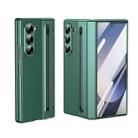 For Samsung Galaxy Z Fold6 Integrated PC + PU Phone Case with Pen / Pen Box(Green) - 1