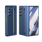 For Samsung Galaxy Z Fold5 Integrated PC + PU Phone Case with Pen / Pen Box(Blue) - 1