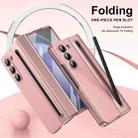 For Samsung Galaxy Z Fold5 Integrated PC + PU Phone Case with Pen / Pen Box(Pink) - 2