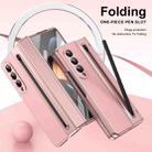 For Samsung Galaxy Z Fold4 Integrated PC + PU Phone Case with Pen / Pen Box(Pink) - 2